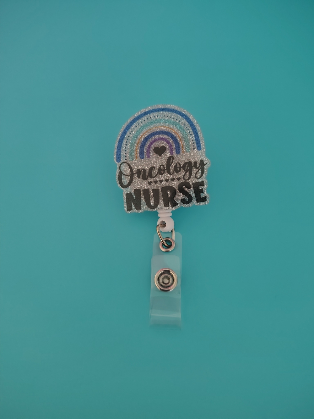 NEW Oncology Nurse Rainbow ID Badge Reel